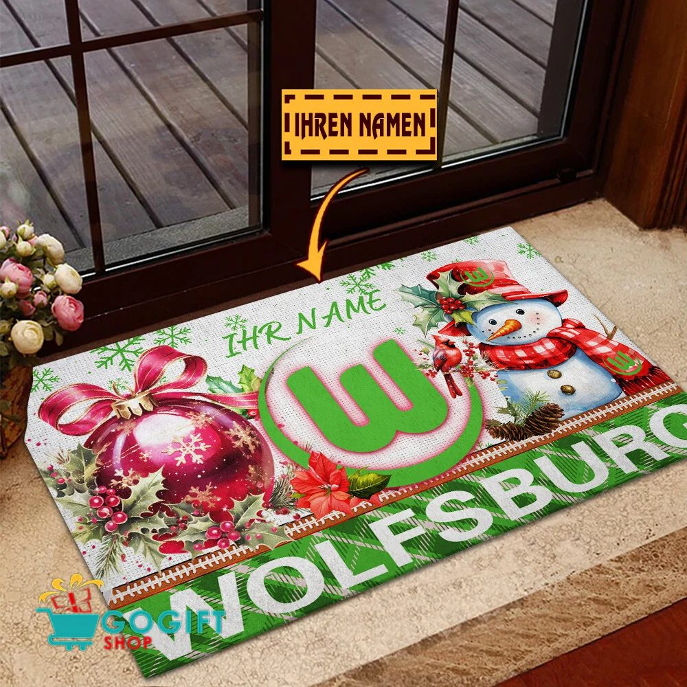 VfL Wolfsburg Individueller Name Premium Ausgabe Fußmatte aus Gummi