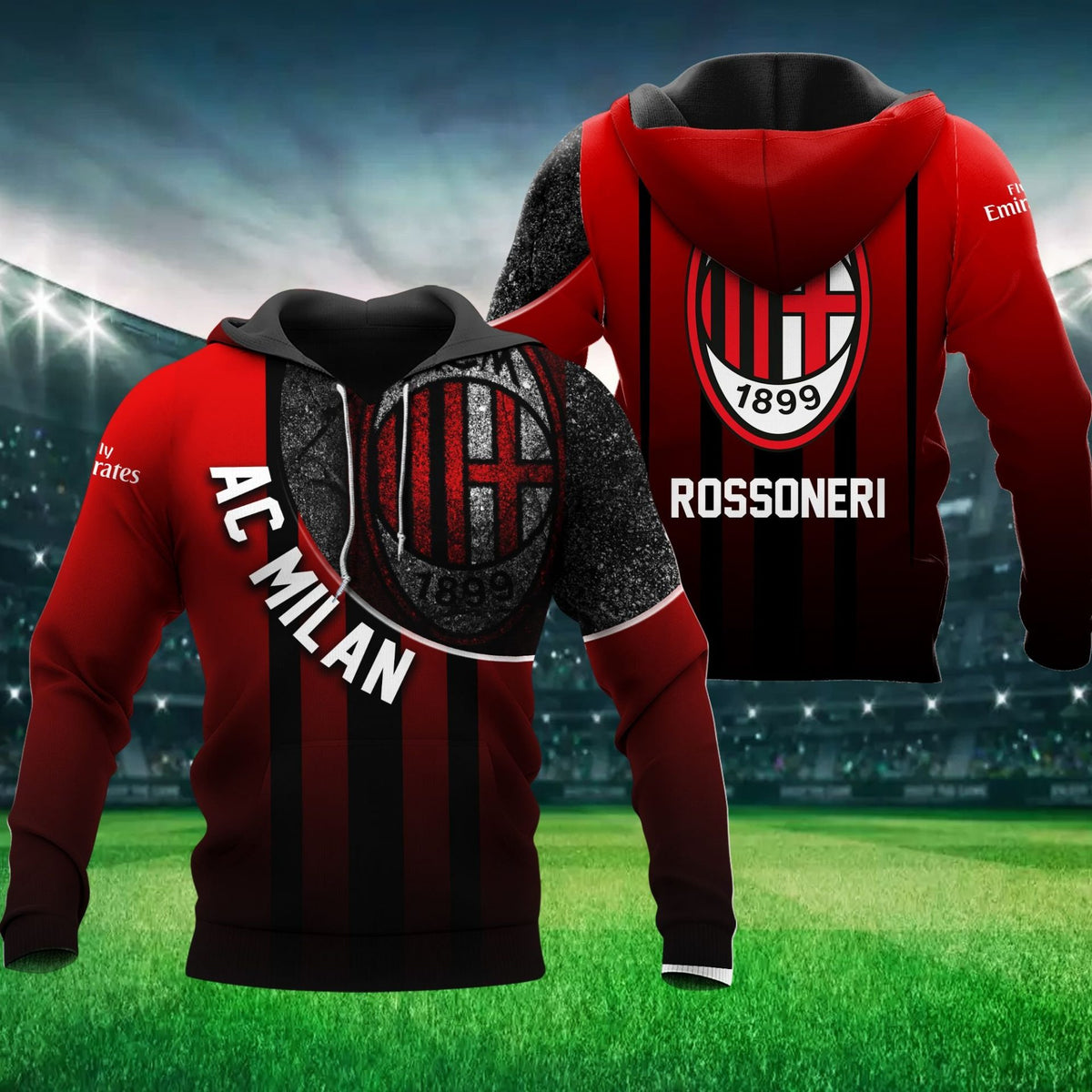 AC Milan 1899 Rossoneri Rechts Kapuzenpullover