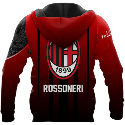 AC Milan 1899 Rossoneri Rechts Reißverschluss-Hoodie