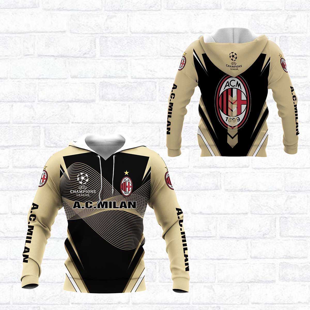 AC Milan Champions League Braun Kapuzenpullover