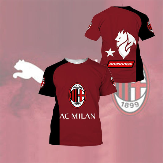 AC Milan Rossoneri Rot Schwarz T-Shirt