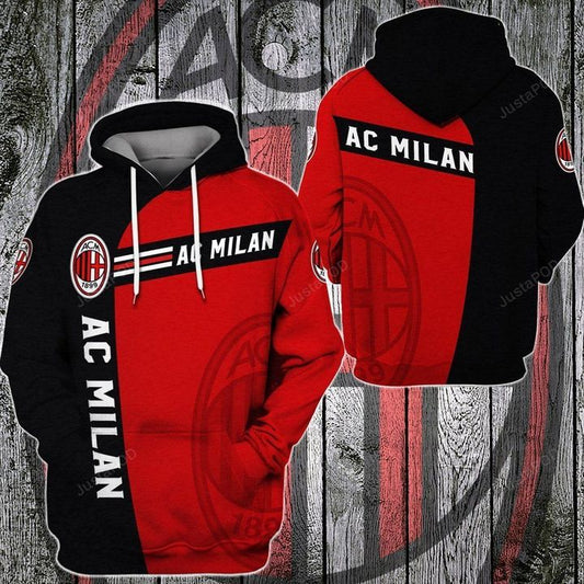 AC Milan Rot Schwarz Kapuzenpullover