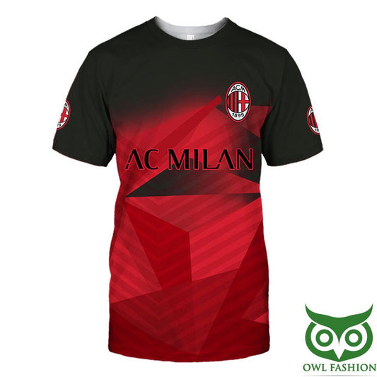 AC Milan Schwarz Rot Hawaiian T-Shirt
