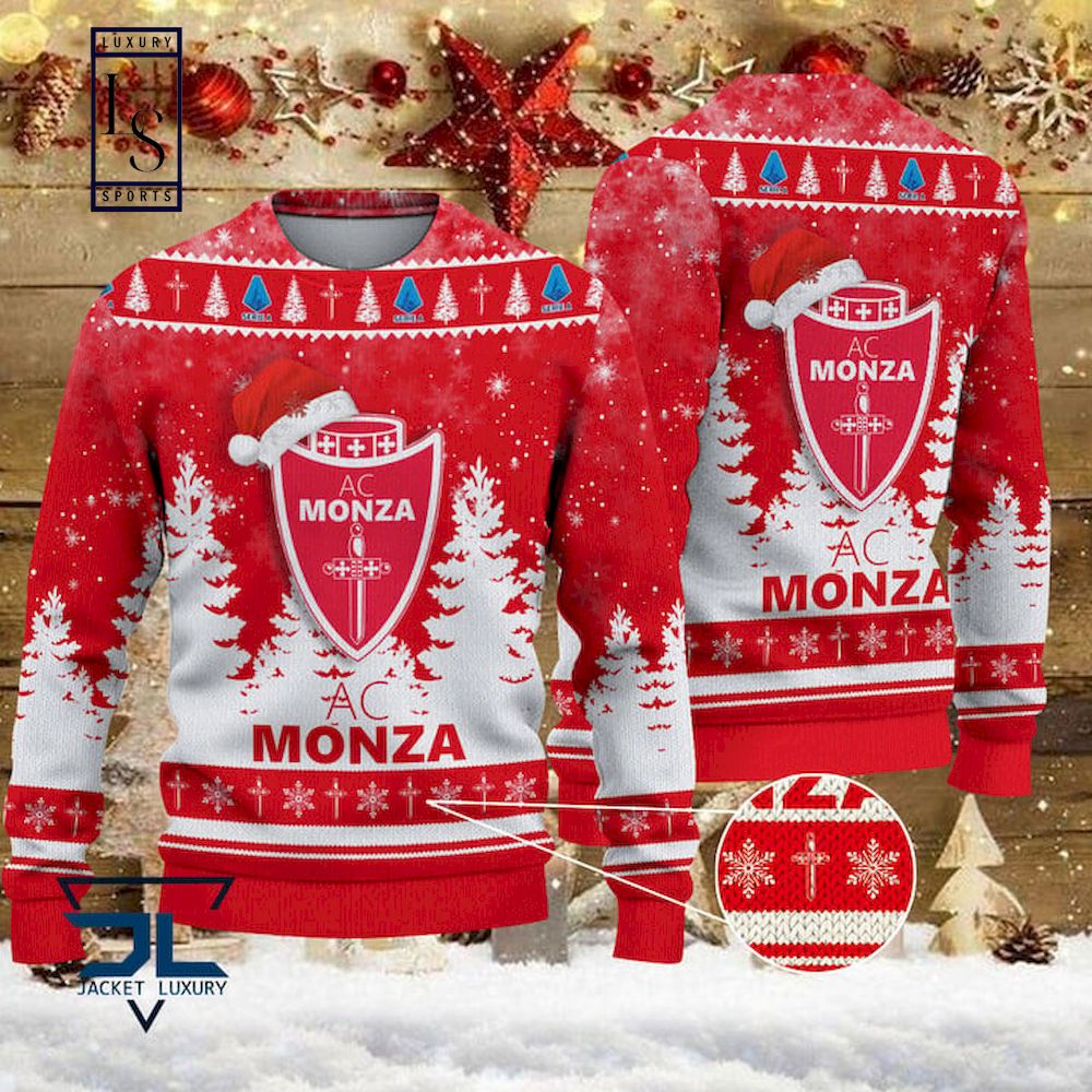 AC Monza Rot Ausführung Hässlich Weihnachtspullover
