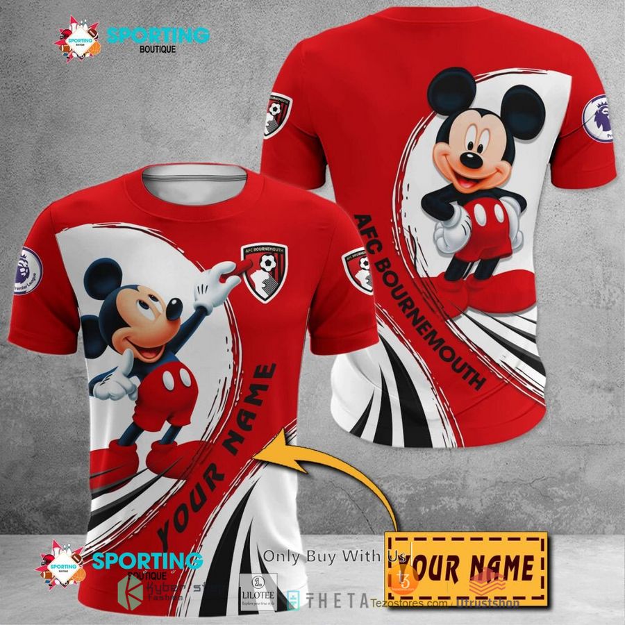 AFC Bournemouth Individueller Name Mickey T-Shirt