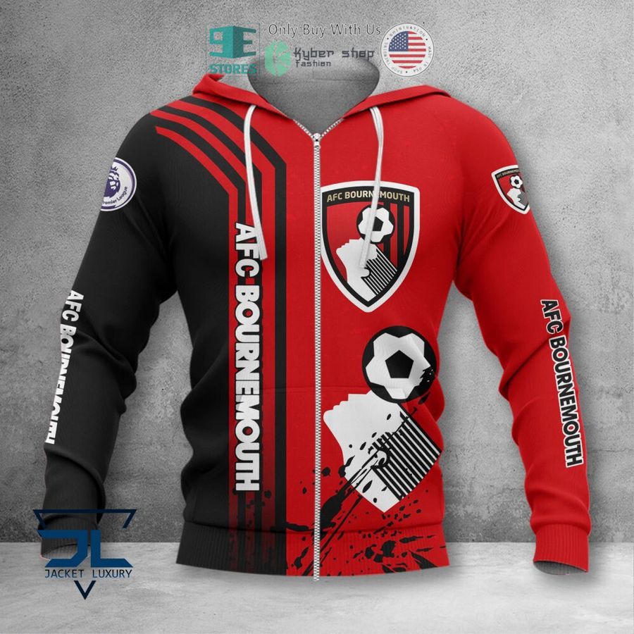 AFC Bournemouth Logo Auflage Reißverschluss-Hoodie V3