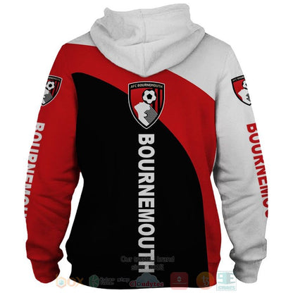 AFC Bournemouth Weiß Rot Reißverschluss-Hoodie