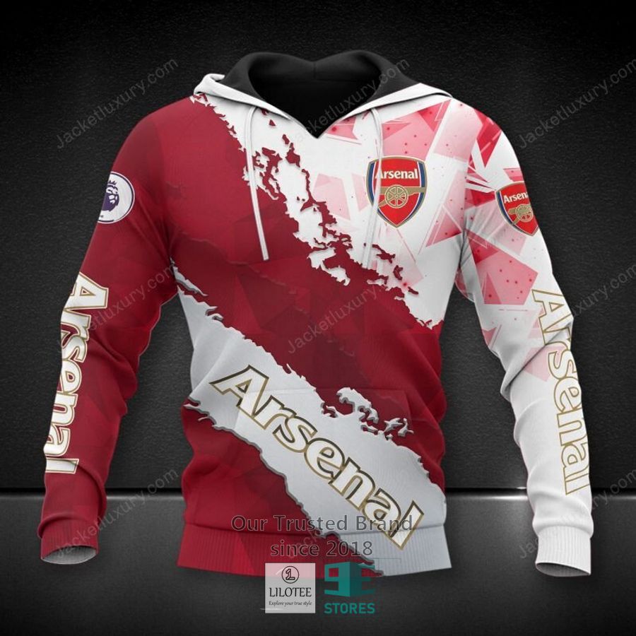 Arsenal FC Dunkel Rot Kapuzenpullover