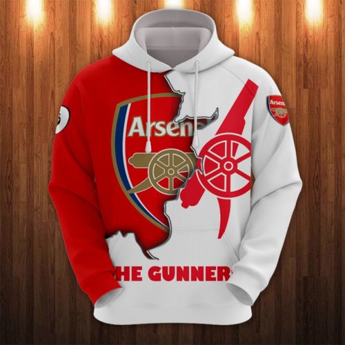 Arsenal FC Weiß Rot Die Kanoniere Kapuzenpullover