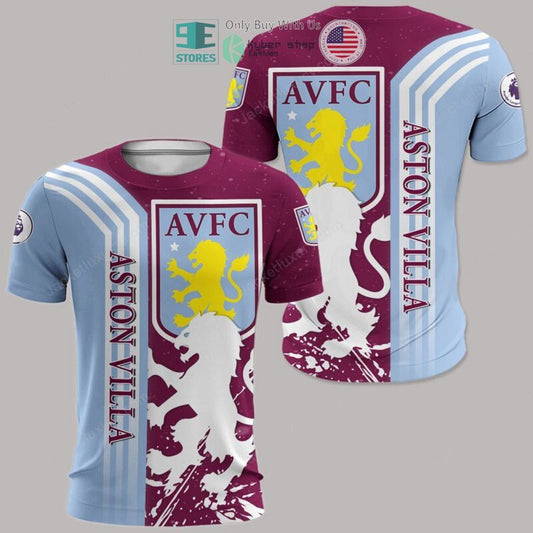 Aston Villa FC Blau Rotwein T-Shirt V5