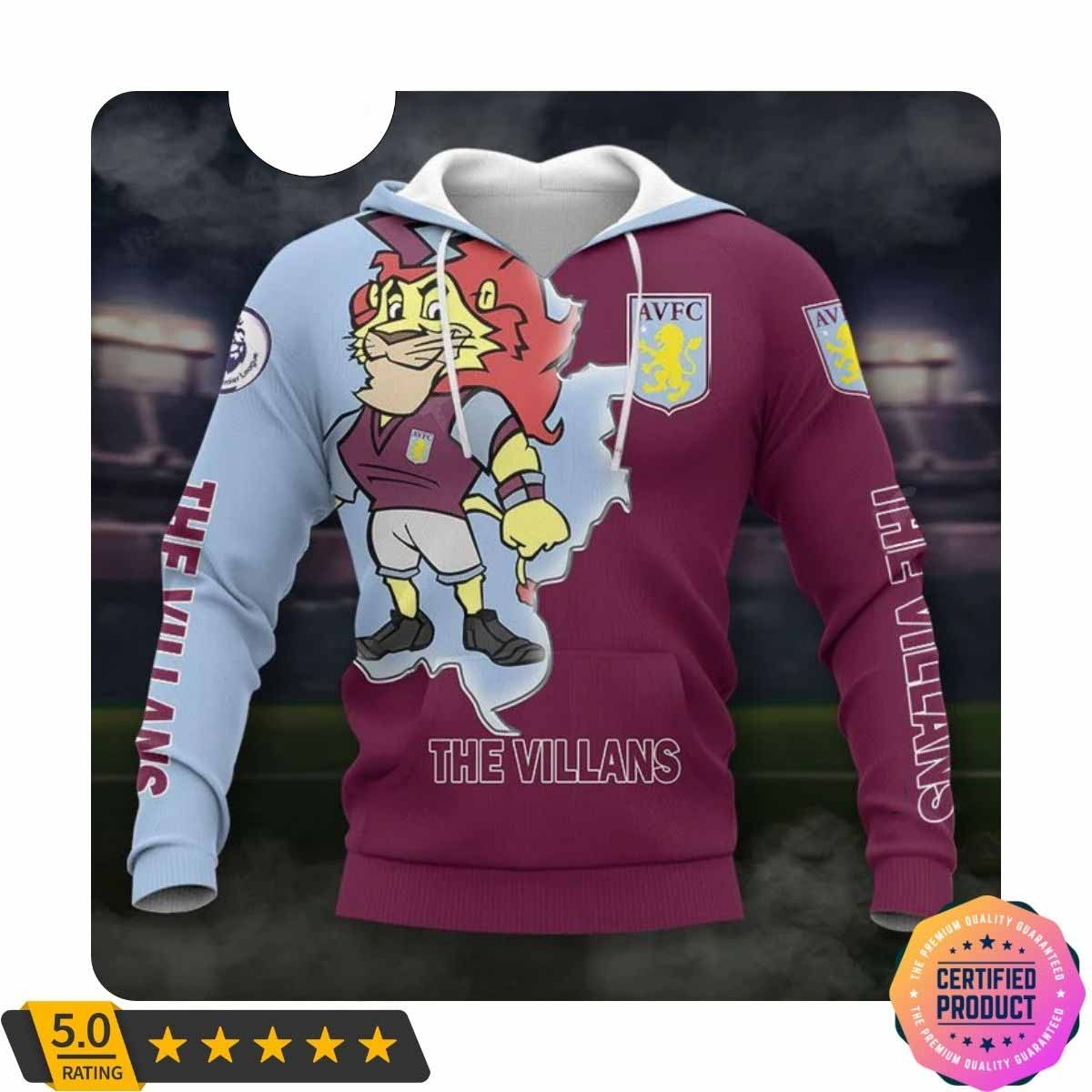 Aston Villa FC Maskottchen Kratzen Kapuzenpullover