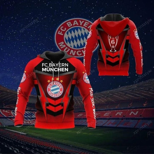 Bayern München 6 mal Champions League Kapuzenpullover