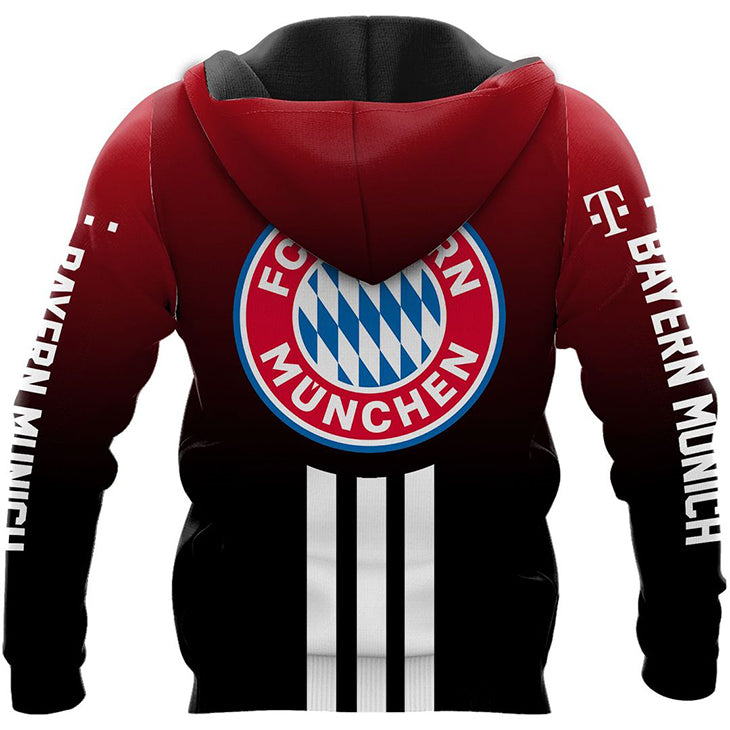 Bayern München Dunkel Rot Begrenzt Kapuzenpullover