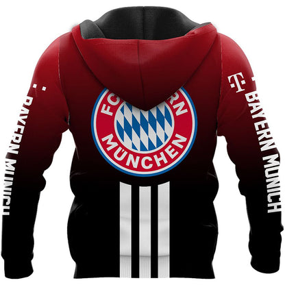 Bayern München Dunkel Rot Begrenzt Kapuzenpullover