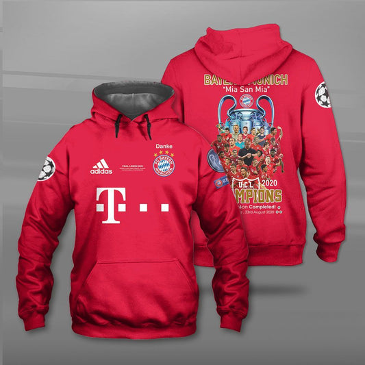 Bayern München Rot Champions 2020 Kapuzenpullover