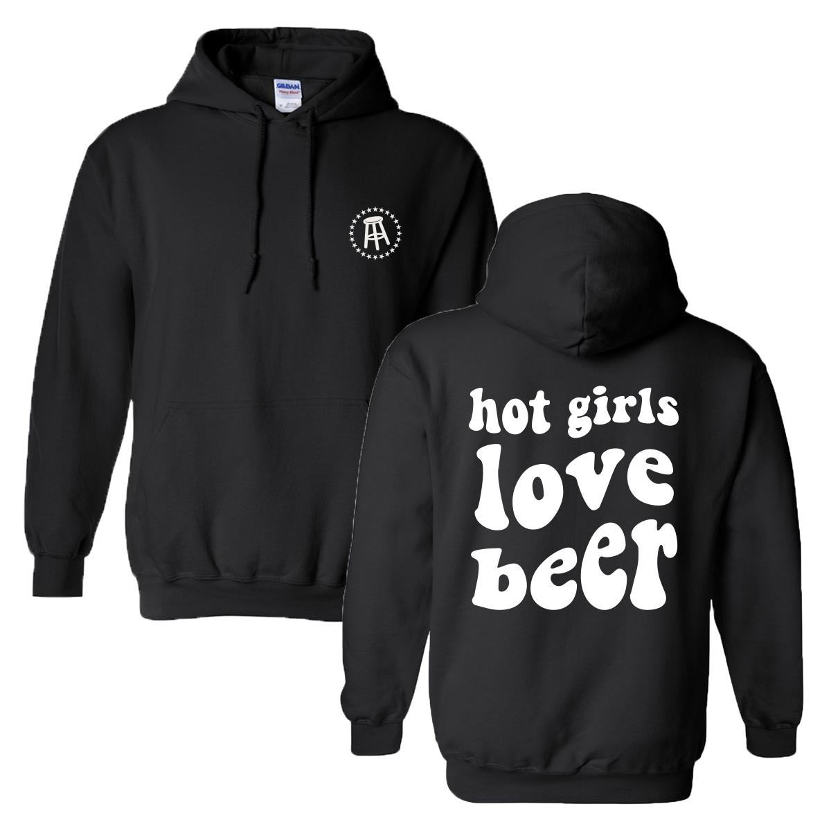 Beer Lover - HOT GIRLS LOVE BEER Black Kapuzenpullover