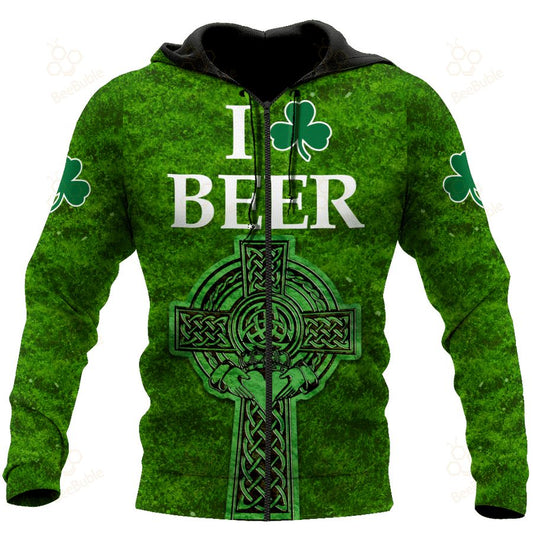 Beer Lover - ST.PATRICK DAY Custom Name Reißverschluss-Hoodie