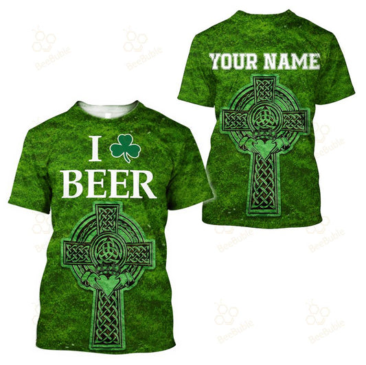 Beer Lover - ST.PATRICK DAY Custom Name T-Shirt
