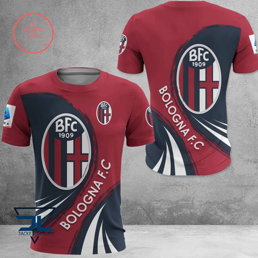 Bologna FC Rot Dunkel Blau T-Shirt