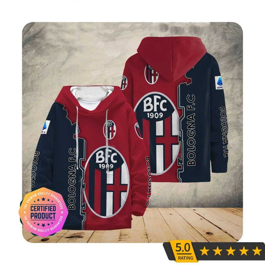 Bologna FC Rot Marine Kapuzenpullover