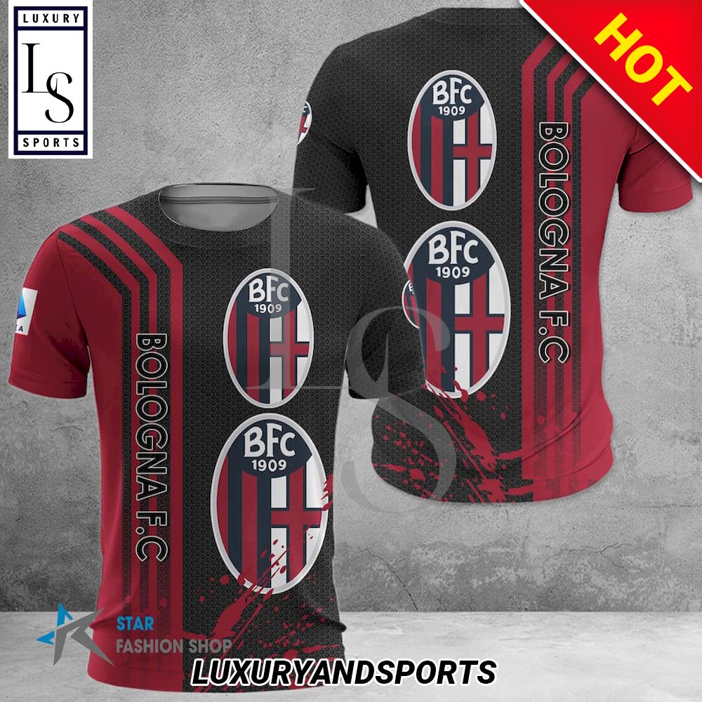 Bologna FC Rot Schwarz T-Shirt