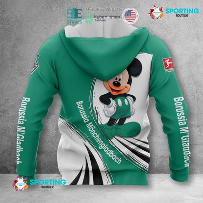 Borussia Mönchengladbach Individueller Name Mickey Reißverschluss-Hoodie