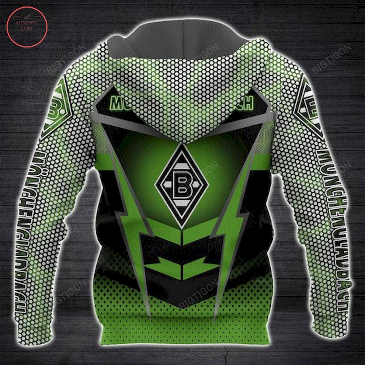 Borussia Mönchengladbach Spezieller Entwurf Reißverschluss-Hoodie