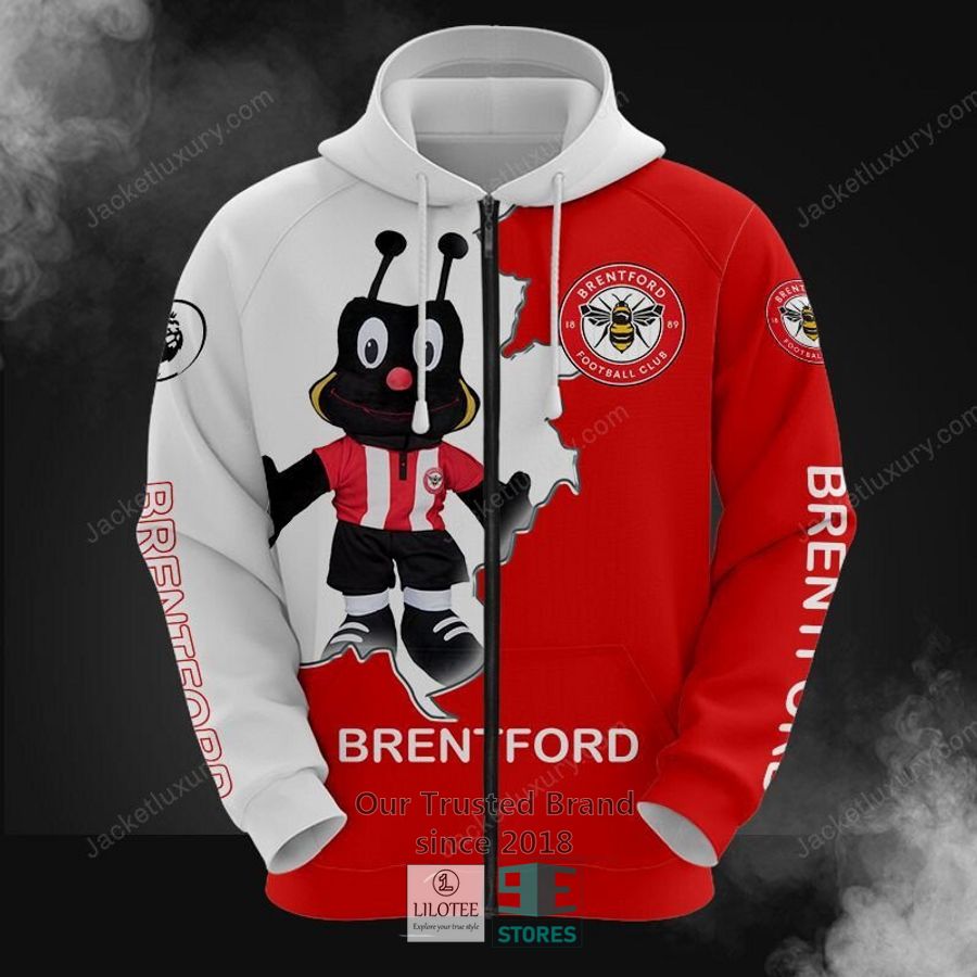 Brentford FC Besonders Auflage Reißverschluss-Hoodie