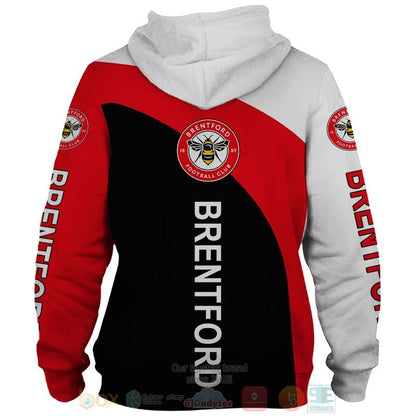 Brentford FC Besonders Stil Reißverschluss-Hoodie