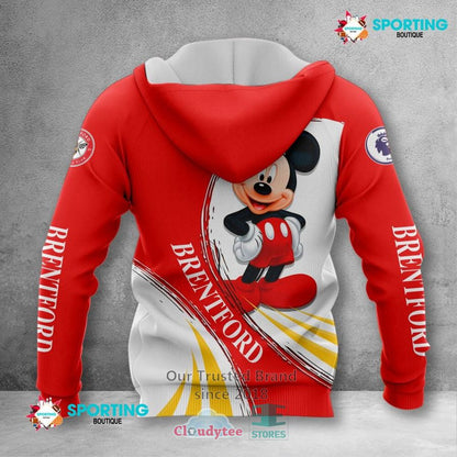 Brentford FC Individueller Name Mickey Kapuzenpullover