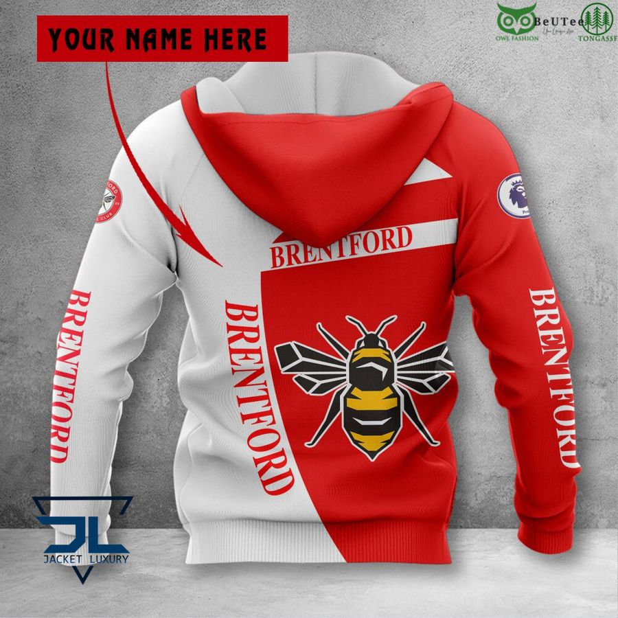 Brentford FC Individueller Name Premier League Reißverschluss-Hoodie