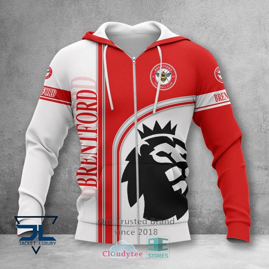 Brentford FC Logo Reißverschluss-Hoodie