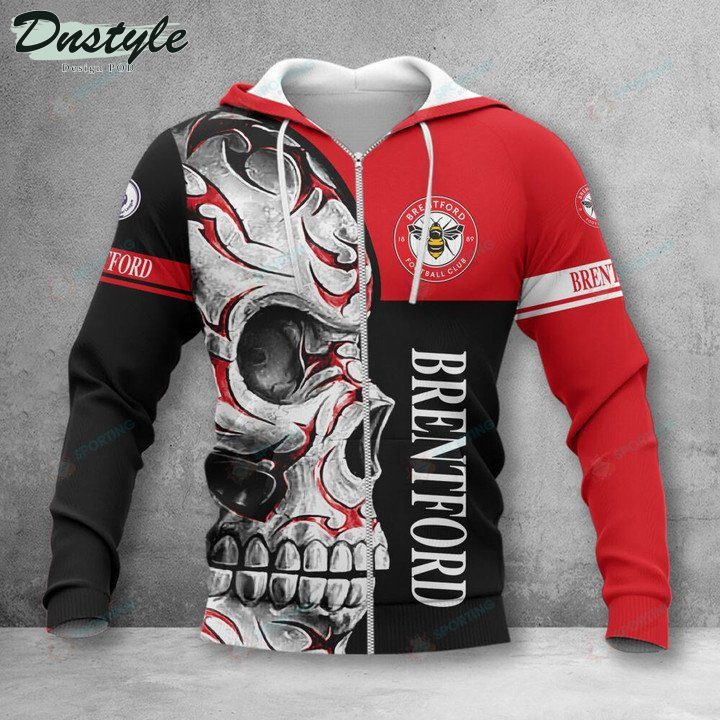 Brentford FC Schädel Reißverschluss-Hoodie