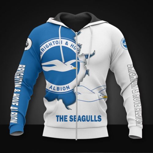 Brighton &amp; Hove Albion FC Möwen Auflage Reißverschluss-Hoodie
