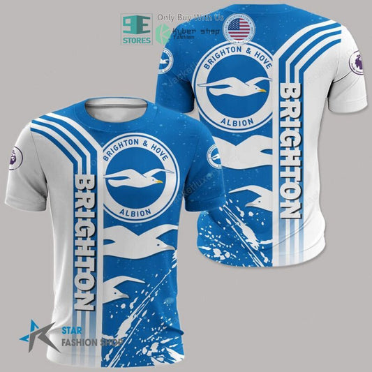 Brighton &amp; Hove Albion FC Weiß Blau T-Shirt
