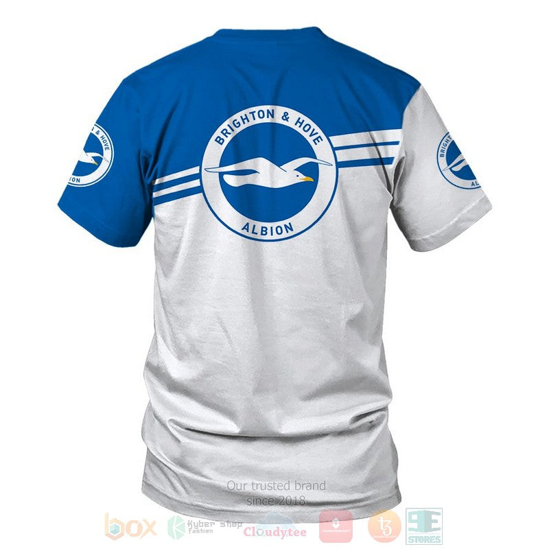 Brighton &amp; Hove Albion FC Weiß Blau T-Shirt V2