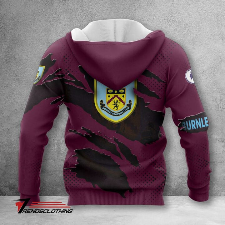 Burnley FC Individueller Name Begrenzt Auflage Reißverschluss-Hoodie