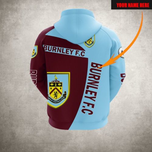 Burnley FC Individueller Name Reißverschluss-Hoodie