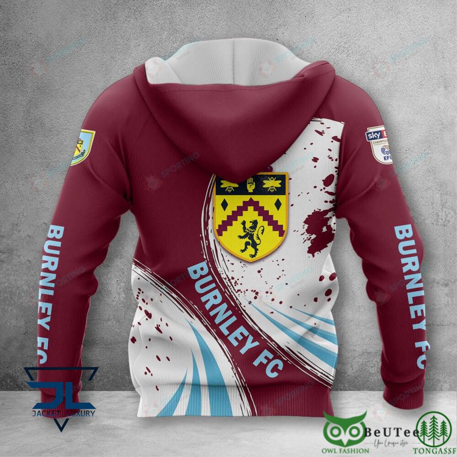 Burnley FC Logo Auflage Reißverschluss-Hoodie V2