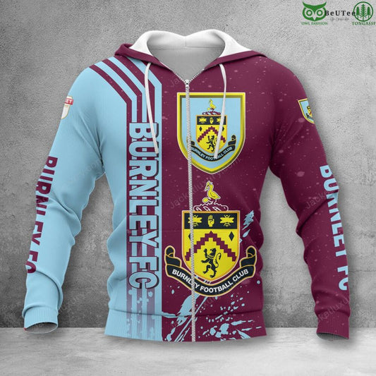 Burnley FC Logo Auflage Reißverschluss-Hoodie