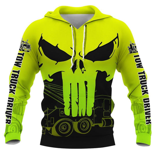 Car Lover - Tow Truck Driver Skull Individueller Name Kapuzenpullover
