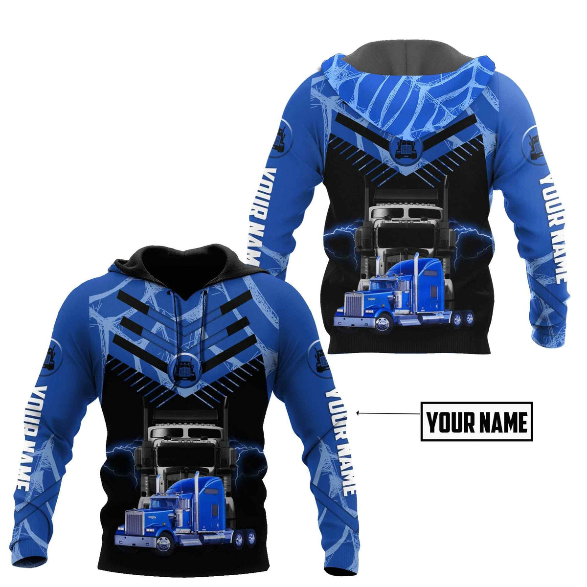 Car Lover - Truck Lover Custom Name Kapuzenpullover
