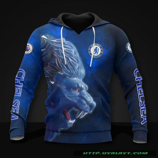 Chelsea FC Blau Löwe Kapuzenpullover