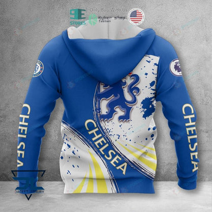 Chelsea FC Blau Weiß Kapuzenpullover V5