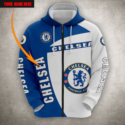 Chelsea FC Individueller Name Reißverschluss-Hoodie V1