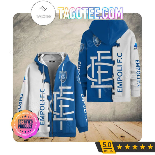 Empoli FC Blau Weiß Reißverschluss-Hoodie