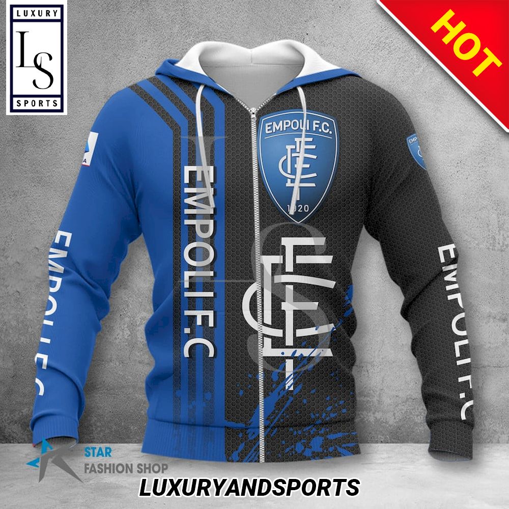 Empoli FC Schwarz Blau Reißverschluss-Hoodie