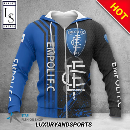 Empoli FC Schwarz Blau Reißverschluss-Hoodie