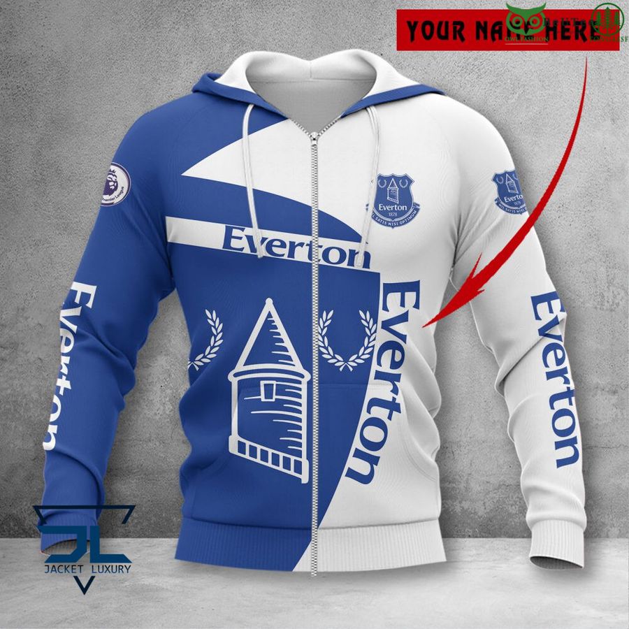 Everton FC Individueller Name Reißverschluss-Hoodie