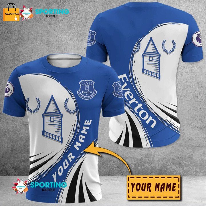 Everton FC Weiß königlich Individueller Name T-Shirt